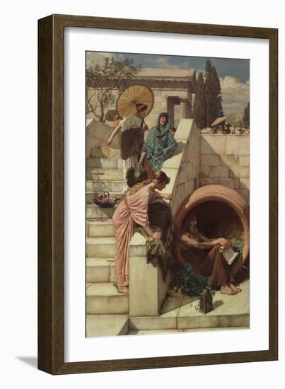 Diogenes. 1882-John William Waterhouse-Framed Giclee Print