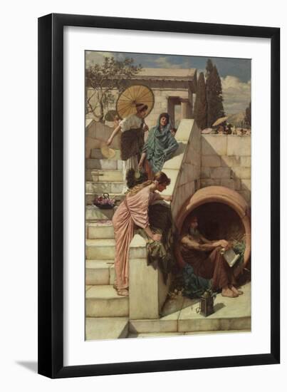 Diogenes. 1882-John William Waterhouse-Framed Giclee Print