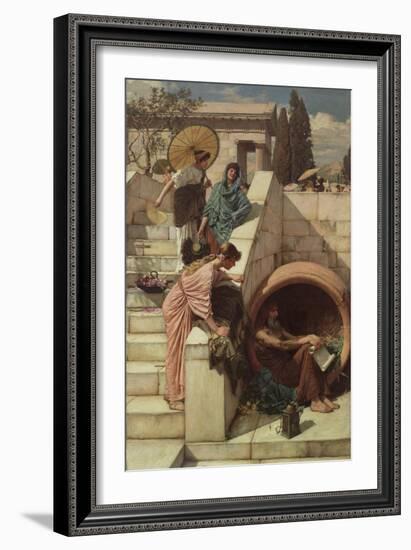 Diogenes. 1882-John William Waterhouse-Framed Giclee Print