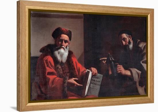 Diogenes And Plato-Mattia Preti-Framed Premier Image Canvas