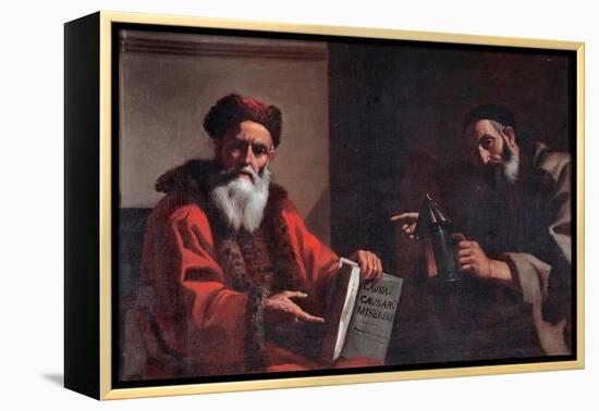 Diogenes And Plato-Mattia Preti-Framed Premier Image Canvas