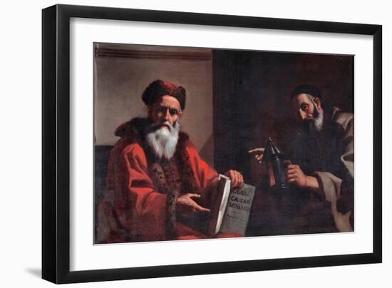 Diogenes And Plato-Mattia Preti-Framed Giclee Print