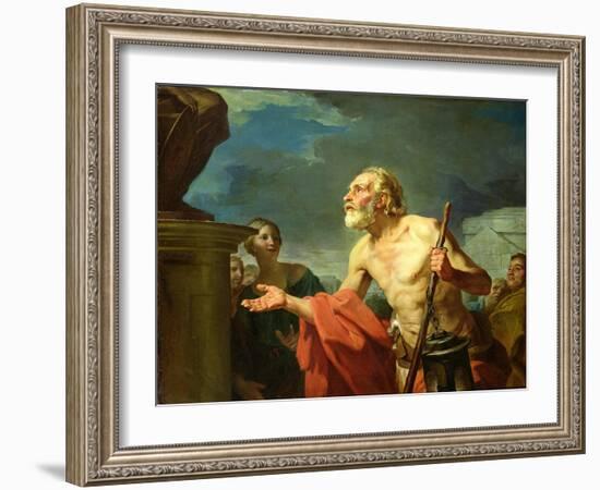 Diogenes Asking for Alms, 1767-Jean Bernard Restout-Framed Giclee Print