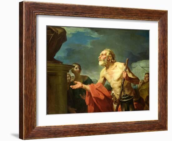 Diogenes Asking for Alms, 1767-Jean Bernard Restout-Framed Giclee Print