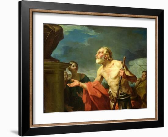 Diogenes Asking for Alms, 1767-Jean Bernard Restout-Framed Giclee Print