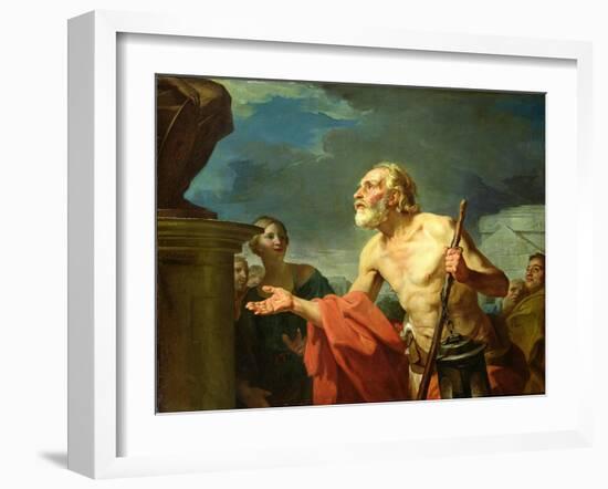 Diogenes Asking for Alms, 1767-Jean Bernard Restout-Framed Giclee Print