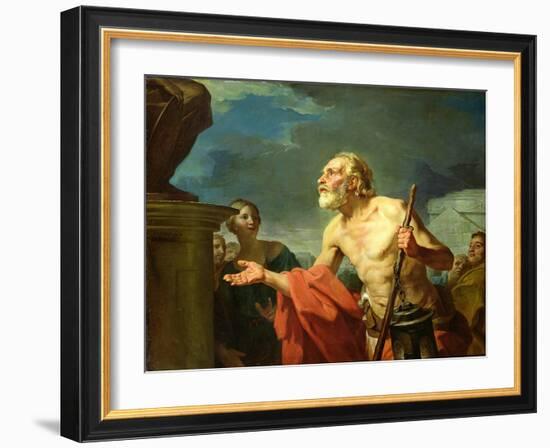 Diogenes Asking for Alms, 1767-Jean Bernard Restout-Framed Giclee Print