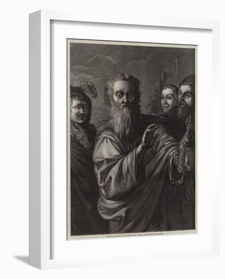 Diogenes Seeking for an Honest Man-Salvator Rosa-Framed Giclee Print