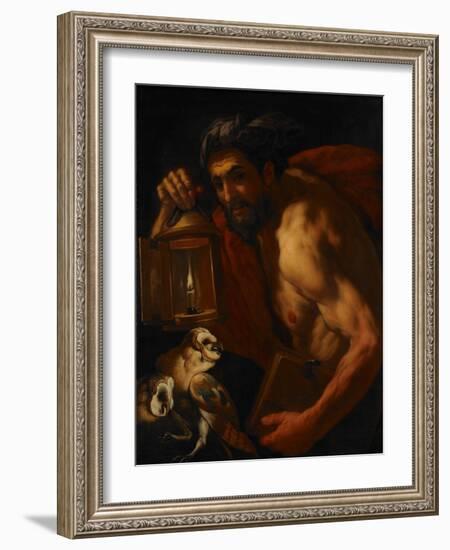 Diogenes-Johann Karl Loth-Framed Giclee Print