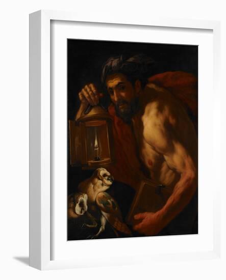 Diogenes-Johann Karl Loth-Framed Giclee Print