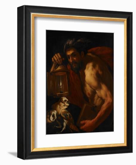 Diogenes-Johann Karl Loth-Framed Giclee Print