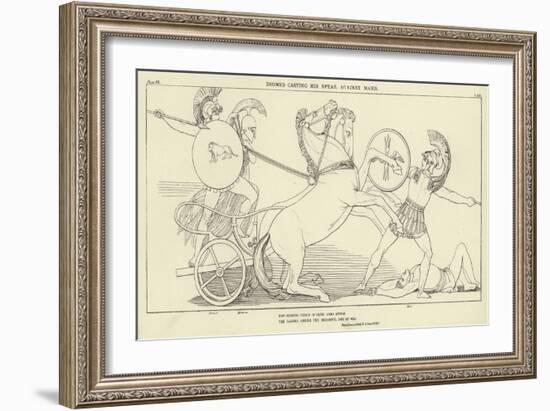 Diomed Casting His Spear Against Mars-John Flaxman-Framed Giclee Print