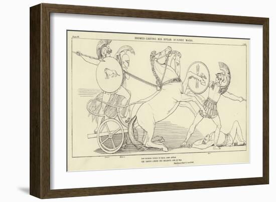 Diomed Casting His Spear Against Mars-John Flaxman-Framed Giclee Print