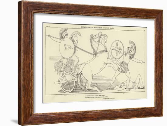 Diomed Casting His Spear Against Mars-John Flaxman-Framed Giclee Print