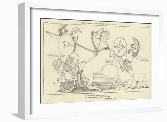 Diomed Casting His Spear Against Mars-John Flaxman-Framed Giclee Print