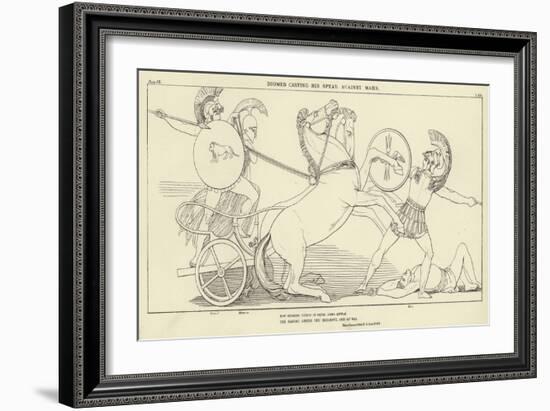 Diomed Casting His Spear Against Mars-John Flaxman-Framed Giclee Print