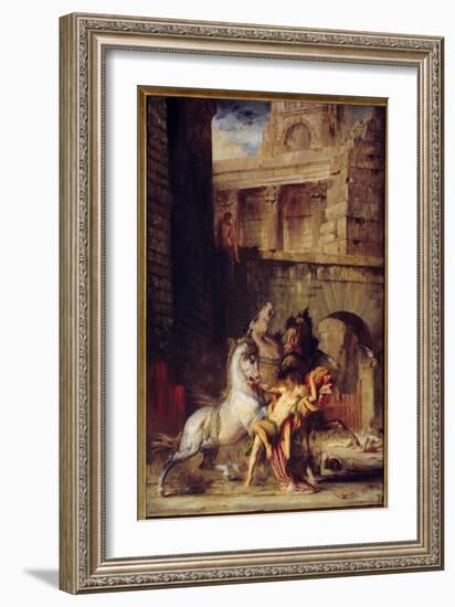 Diomede Devore by His Horses Painting by Gustave Moreau (1826-1898) 1865 Sun. 1,38X0,84 M Rouen, Mu-Gustave Moreau-Framed Giclee Print