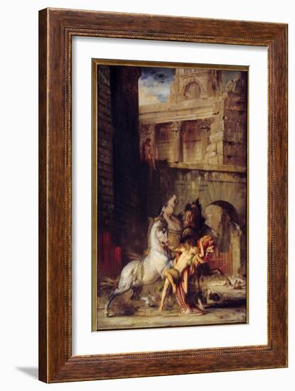 Diomede Devore by His Horses Painting by Gustave Moreau (1826-1898) 1865 Sun. 1,38X0,84 M Rouen, Mu-Gustave Moreau-Framed Giclee Print