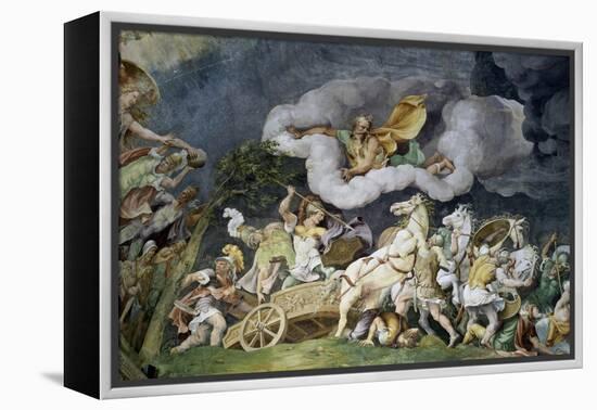 Diomede Uccide Tideo-Giulio Romano-Framed Premier Image Canvas