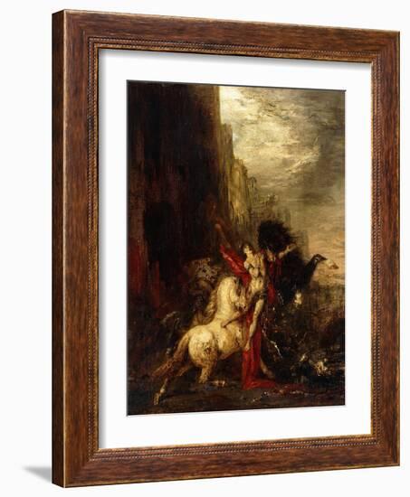 Diomedes Devoured by His Horses, C.1865-1870-Gustave Moreau-Framed Giclee Print