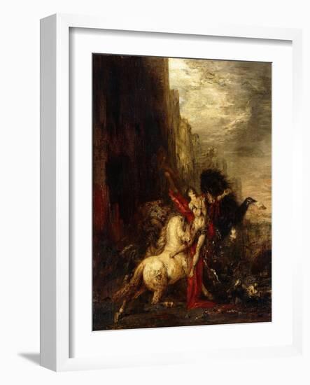 Diomedes Devoured by His Horses, C.1865-1870-Gustave Moreau-Framed Giclee Print