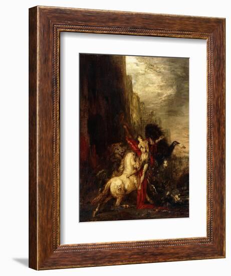 Diomedes Devoured by His Horses, C.1865-1870-Gustave Moreau-Framed Giclee Print
