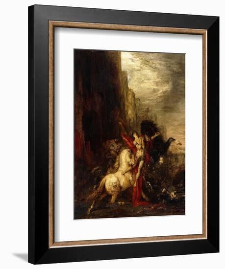 Diomedes Devoured by His Horses, C.1865-1870-Gustave Moreau-Framed Giclee Print