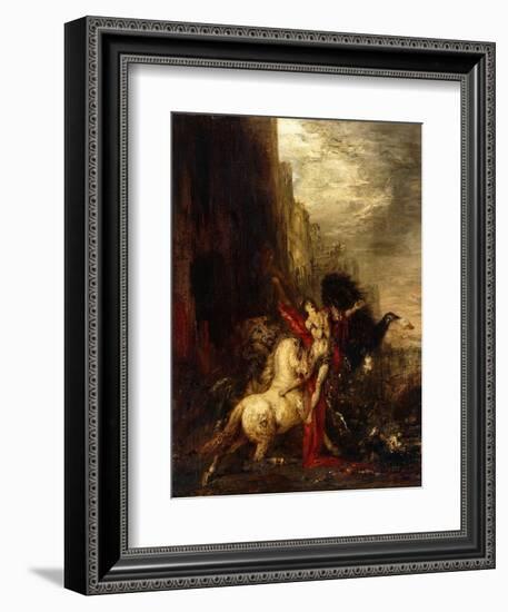 Diomedes Devoured by His Horses, C.1865-1870-Gustave Moreau-Framed Giclee Print