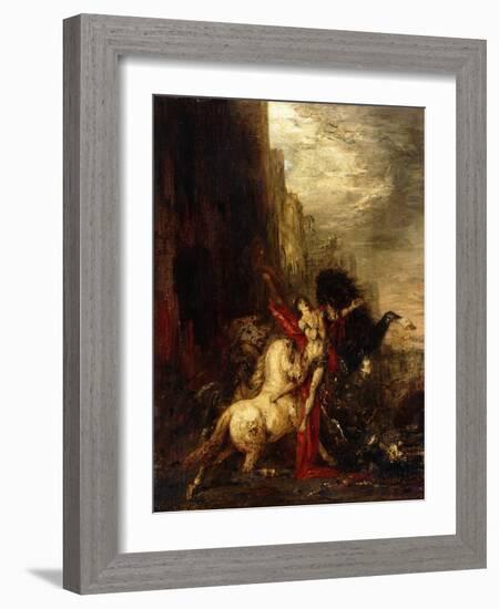 Diomedes Devoured by His Horses, C.1865-1870-Gustave Moreau-Framed Premium Giclee Print