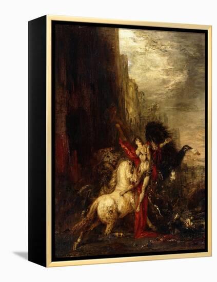 Diomedes Devoured by His Horses, C.1865-1870-Gustave Moreau-Framed Premier Image Canvas