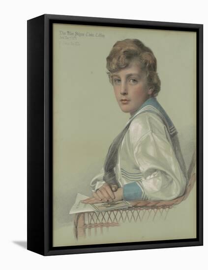 Dion William Palgrave Clayton Calthrop, Aged Eight, 1886 (Pencil and Coloured Chalks on Blue-Green-Anthony Frederick Augustus Sandys-Framed Premier Image Canvas