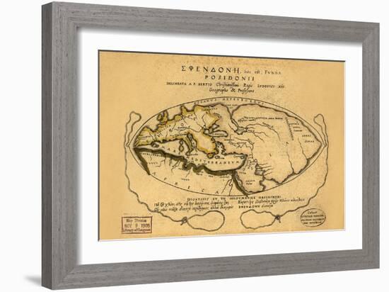 Dionysius in the World Traveled by the Greeks-Bertius-Framed Art Print