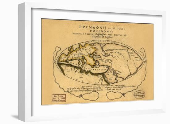 Dionysius in the World Traveled by the Greeks-Bertius-Framed Art Print