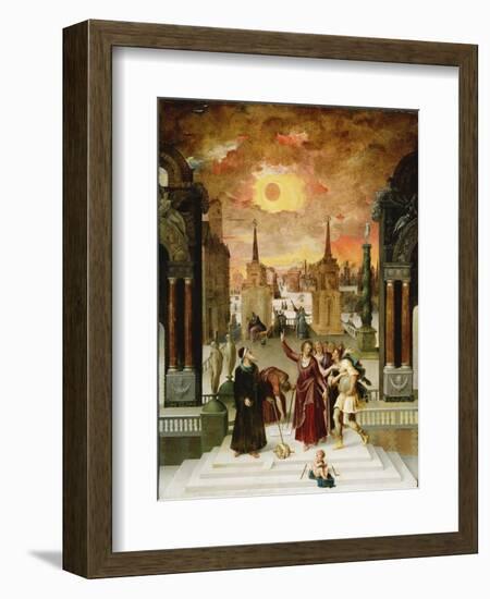 Dionysius the Areopagite Converting the Pagan Philosophers, 1570s-Antoine Caron-Framed Giclee Print