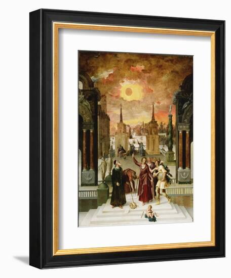 Dionysius the Areopagite Converting the Pagan Philosophers, 1570s-Antoine Caron-Framed Giclee Print