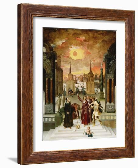 Dionysius the Areopagite Converting the Pagan Philosophers, 1570s-Antoine Caron-Framed Giclee Print