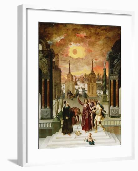 Dionysius the Areopagite Converting the Pagan Philosophers, 1570s-Antoine Caron-Framed Giclee Print