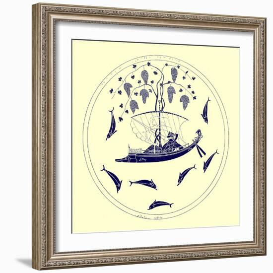 Dionysus at Sea, Illustration from 'Greek Vase Paintings' by J. E. Harrison and D. S. Maccoll-English-Framed Giclee Print