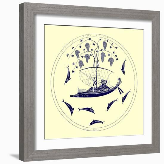 Dionysus at Sea, Illustration from 'Greek Vase Paintings' by J. E. Harrison and D. S. Maccoll-English-Framed Giclee Print