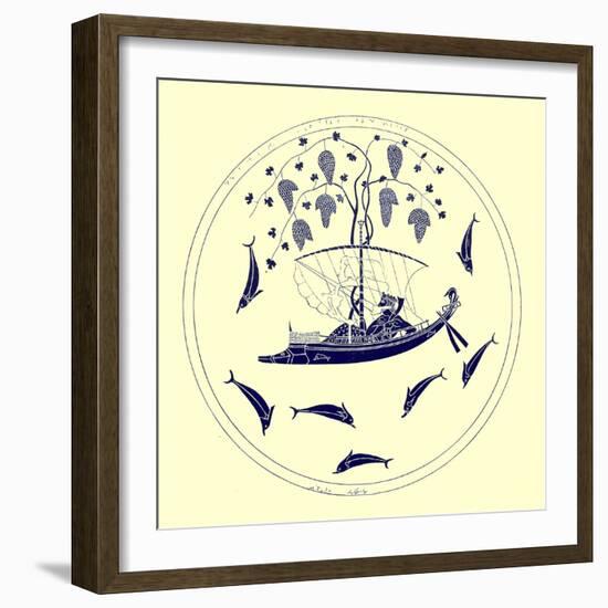 Dionysus at Sea, Illustration from 'Greek Vase Paintings' by J. E. Harrison and D. S. Maccoll-English-Framed Giclee Print