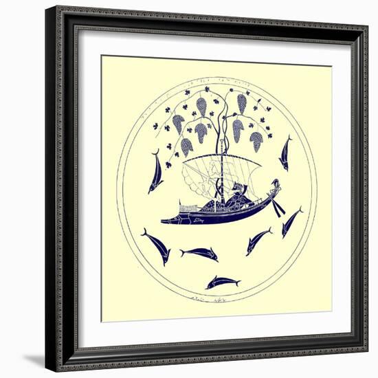 Dionysus at Sea, Illustration from 'Greek Vase Paintings' by J. E. Harrison and D. S. Maccoll-English-Framed Giclee Print