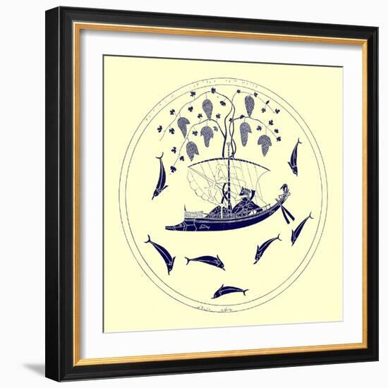 Dionysus at Sea, Illustration from 'Greek Vase Paintings' by J. E. Harrison and D. S. Maccoll-English-Framed Giclee Print