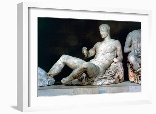 Dionysus, from the East Pediment of the Parthenon, 447-432 Bc-null-Framed Photographic Print