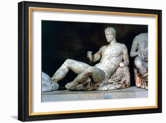 Dionysus, from the East Pediment of the Parthenon, 447-432 Bc-null-Framed Photographic Print