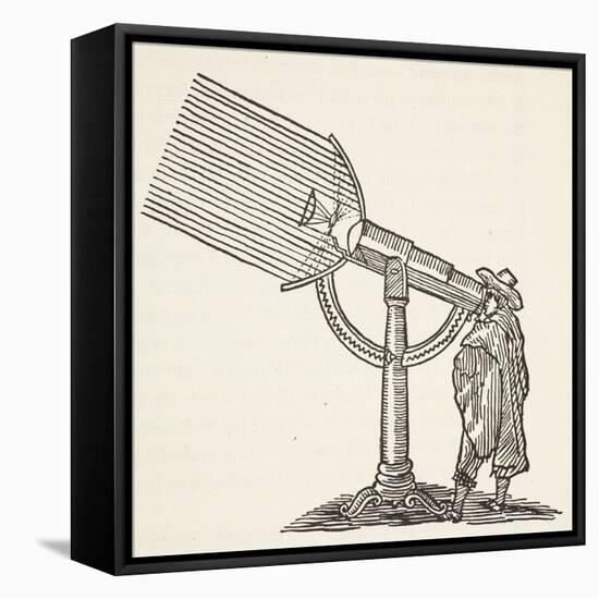 Dioptric Telescope, Copy of an Engraving by Boris Mestchersky-French School-Framed Premier Image Canvas
