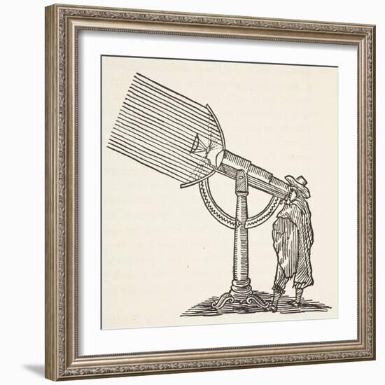 Dioptric Telescope, Copy of an Engraving by Boris Mestchersky-French School-Framed Giclee Print