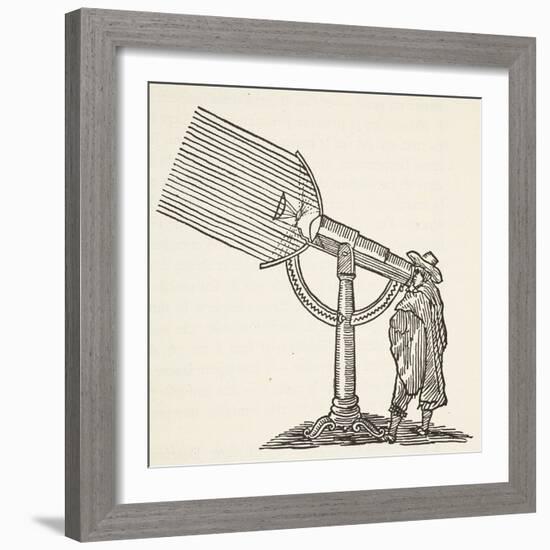 Dioptric Telescope, Copy of an Engraving by Boris Mestchersky-French School-Framed Giclee Print