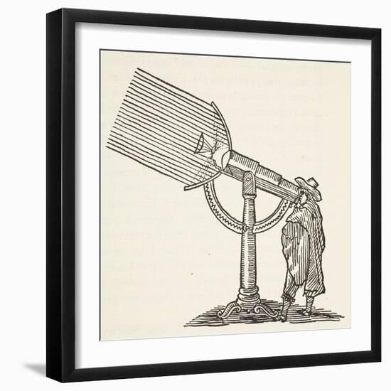 Dioptric Telescope, Copy of an Engraving by Boris Mestchersky-French School-Framed Giclee Print