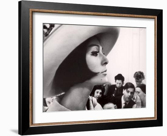 Dior Model Kouka Modeling in Paris Fashion Show-Paul Schutzer-Framed Photographic Print