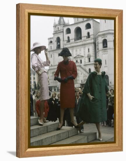 Dior Models in Soviet Union for Officially Sanctioned Fashion Show-null-Framed Premier Image Canvas